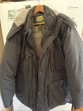 Cabela's Men's Gray Field Parka with Plaid Lining
